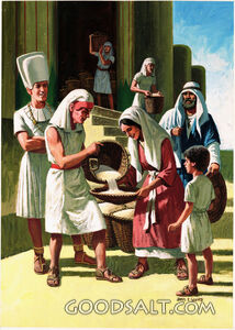 Joseph Selling Grain