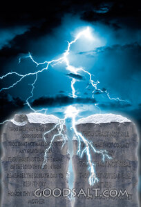 Lightening and Ten Commandments