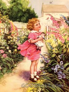 Little Girl in Garden