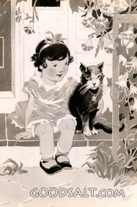 Little Girl with Cat