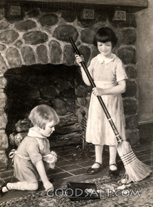 Little Girls Cleaning