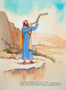 Man Blowing Shofar