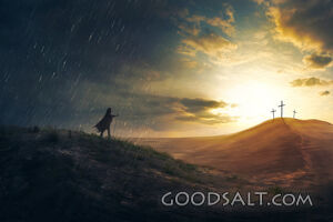 Man Looking for Cross