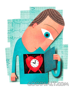 Man With Clock As Heart