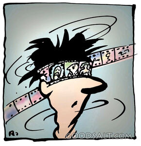 Man's Eyes Covered by Entertainment