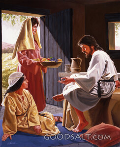 Mary and Martha Welcome Jesus