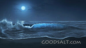 Moonlit Ocean Waves