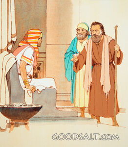 Moses Confronts Pharoah to Let His People Go
