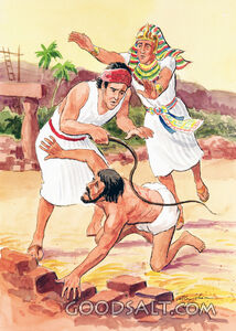Moses Defending a Hebrew Slave