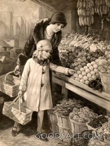 Mother and Child in Market