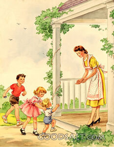 Mother Calling Children