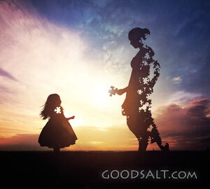 Mother Raising Her Daughter