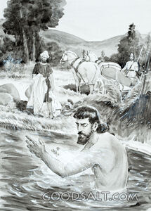 Naaman Washing in the Jordan