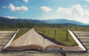 Open Bible With Pathway