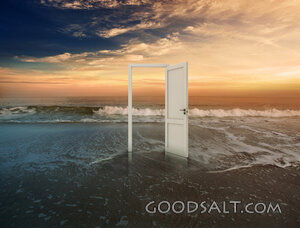 Open Door at Beach