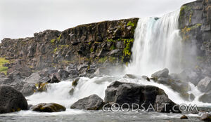 Oxarafoss Waterfall, Thingevellir, Iceland
