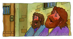 Paul and Silas Singing in Prison