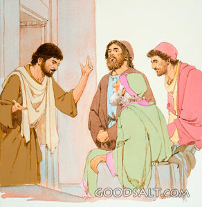 Paul Talks With the Disciples.