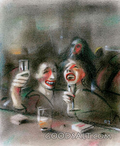 People Drinking at a Bar