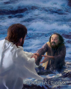 Peter Cries 'Save Me'