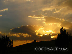 Rays of Gold, Sunset Clouds With Gold Lining