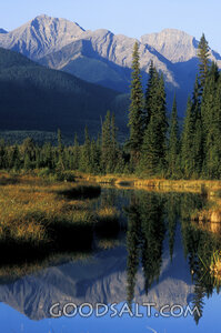 Reflection of Mountains in Lake