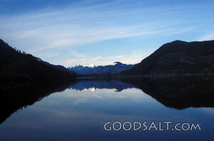 reflections on a mountain lake