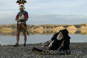 Roman Soldier and Sitting Man