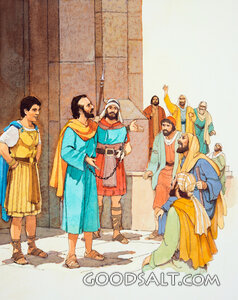Romans Allow Paul to Speak to Jerusalem Mob.