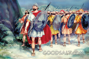 Saul Leads His Army