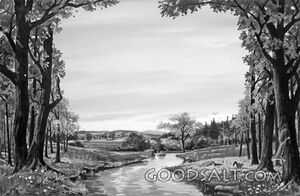 Serene River and Forest