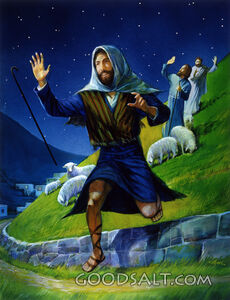 Shepherds Going to Find Jesus