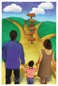 Signs Showing Directions to Many Paths