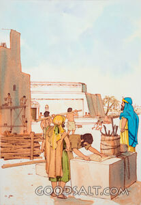 Solomon Building the New Temple