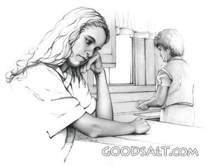 Teenage Woman Looking Depressed