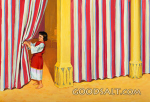 The Boy Samuel Opens the Curtains of the Tabernacle
