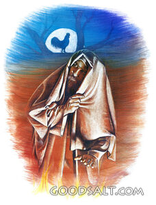 The Cock Crows As Peter Denies the Lord