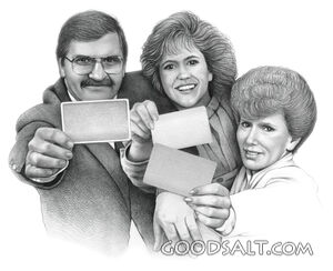 Three People Showing Blank Credit Cards