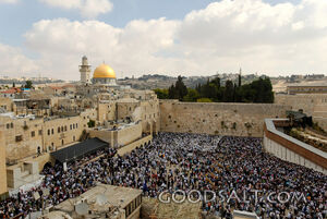 Western Wall Prayer Area Filled During Sukkot