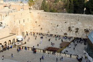 Western Wall Prayer Area From West