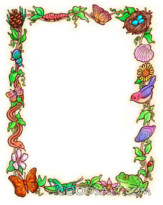 Whimsical Nature Frame Border