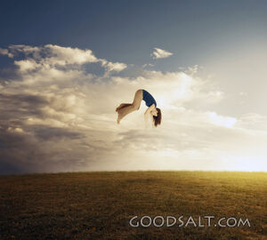 Woman Being Raptured