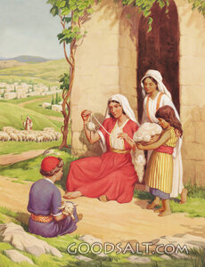 Woman of Palestine Spinning