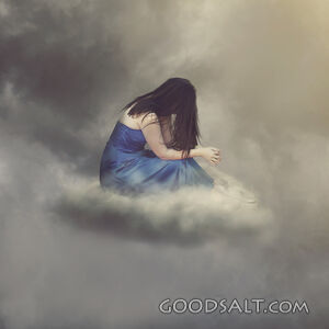 Woman Praying on Cloud
