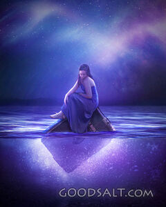 Woman Sitting on Bible