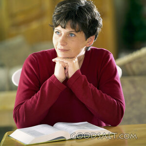 Woman Studies the Bible