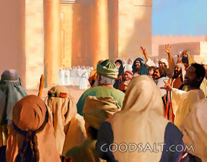 Worshippers at the Temple Dedication