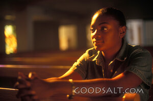 Young Black Woman in Church