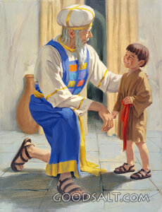 Young Samuel With Eli